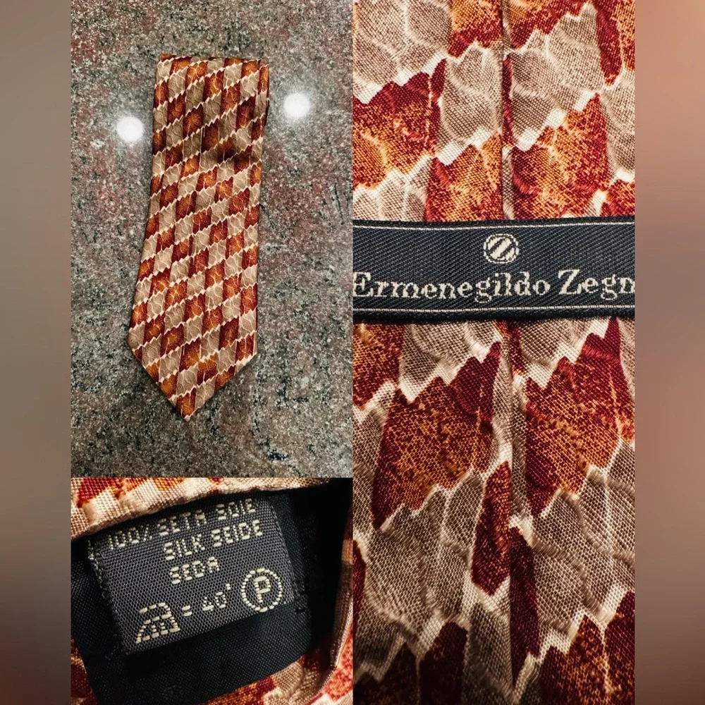 Vintage Ermenegildo Zegna 100% Silk Neck‎ Tie VGUC